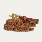 Baby Ceinture Python Moka Serpent Doré