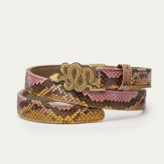 Baby Ceinture Python Roche Serpent Doré