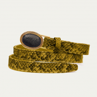 Kaki Python Dallas Baby Belt