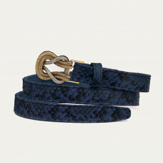 Baby Ceinture Python Navy Noeud