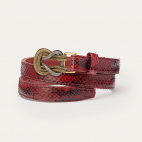 Burgundy Python Knot Baby Belt