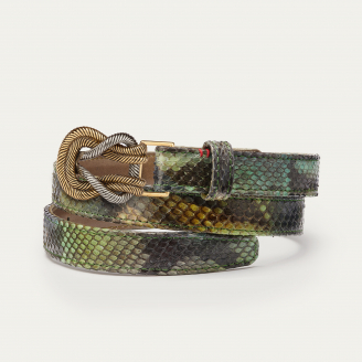 Baby Ceinture Python Vert Vallée Noeud