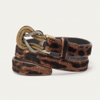 Baby Ceinture Cuir Ocelot Noeud