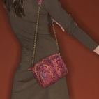 Bordeaux Pink Python Bag Charly