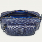 Ice Blue Metallic Python Bag Charly