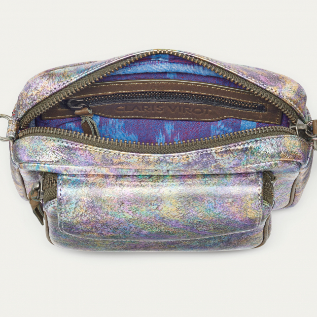 Metallic gasoil leather Bag Charly