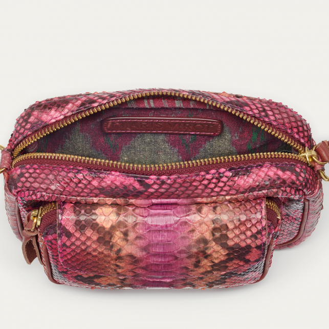Pink Burgundy Python Big Charly bag