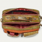 Kaki Burgundy Mix Python Cesar Bag