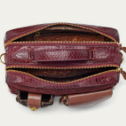 Ocelot and burgundy Leathers Bag Cesar