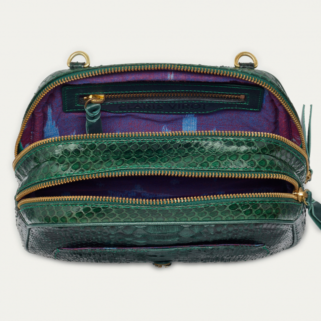 Green Forest Python Clara Bag