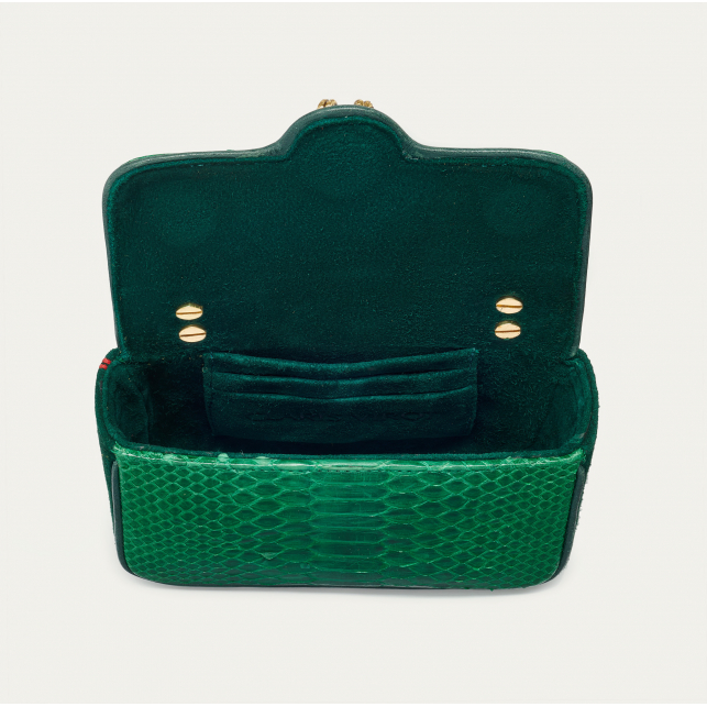 Green Grass Python Mini Ava Bag