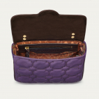 Purple Leather Embroidered Ava Medium