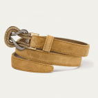 Olive Leather Knot Baby Belt