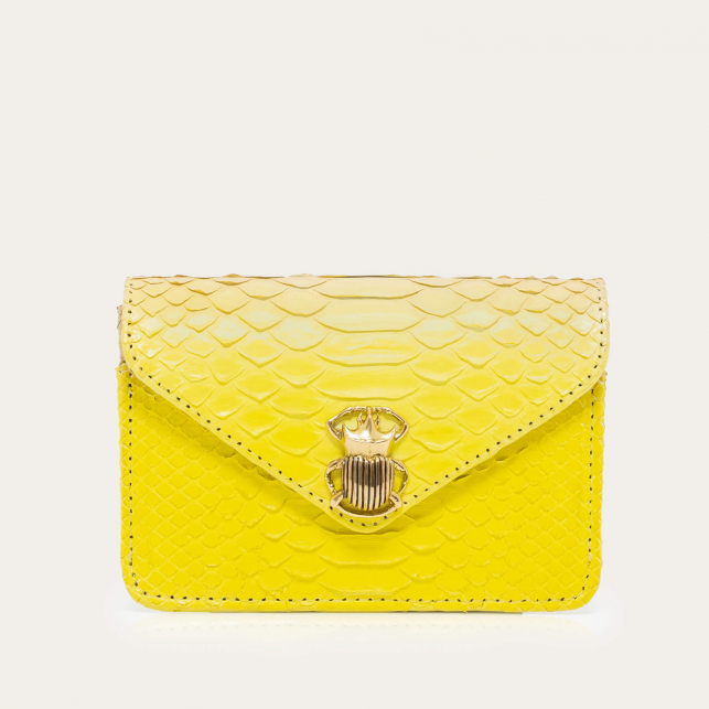 Yellow Corn Python Card Holder Alex