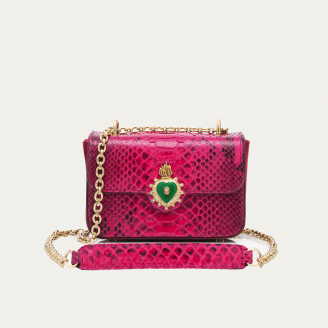Pink Celosia Python Mini Ava Bag