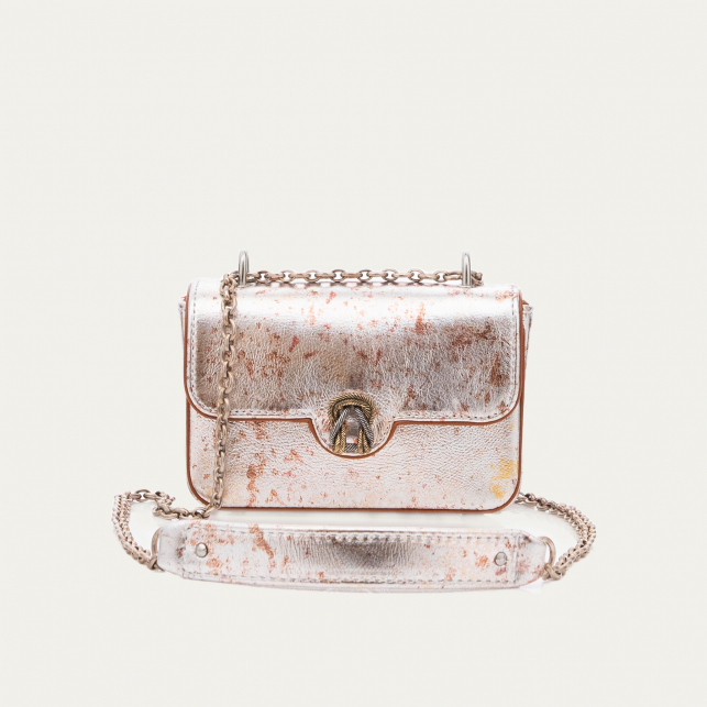 Oxy Metal Leather Mini Ava Bag