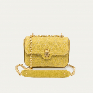 Corn Embroidered Leather Mini Ava Bag