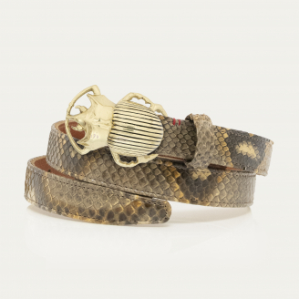 Baby Ceinture Python Desert Scarabée Or