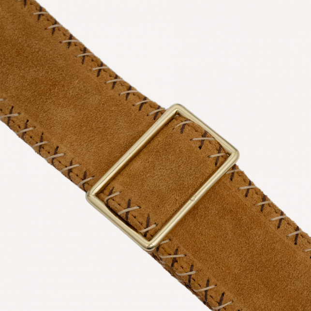 Pecan Suede Calfskin Strap
