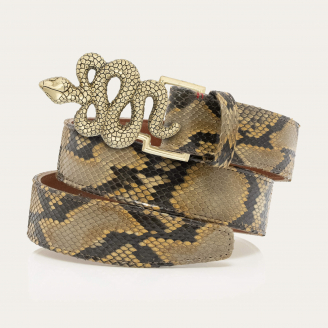 Desert Python Golden Snake Belt