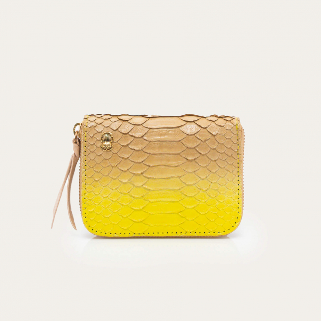 Portefeuille Python Mini Bob Jaune Mais