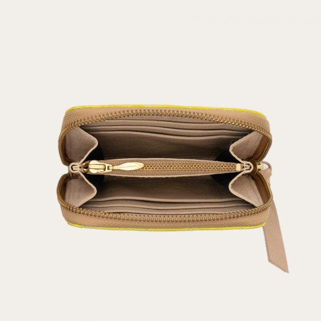 Yellow Corn Python Mini Bob Wallet