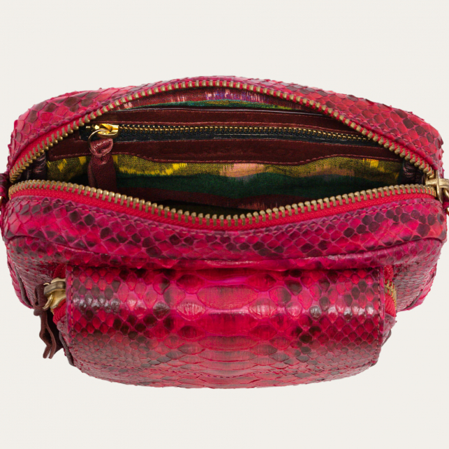 Pink Celosia Python Charly Bag