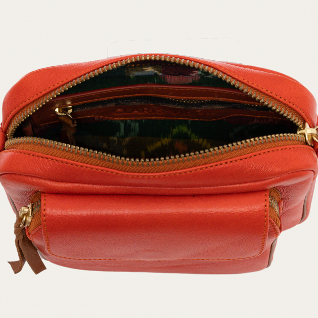 Sac Cuir Charly Orange Goyave