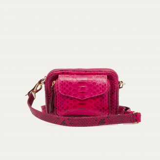 Pink Celosia Python Baby Charly Bag