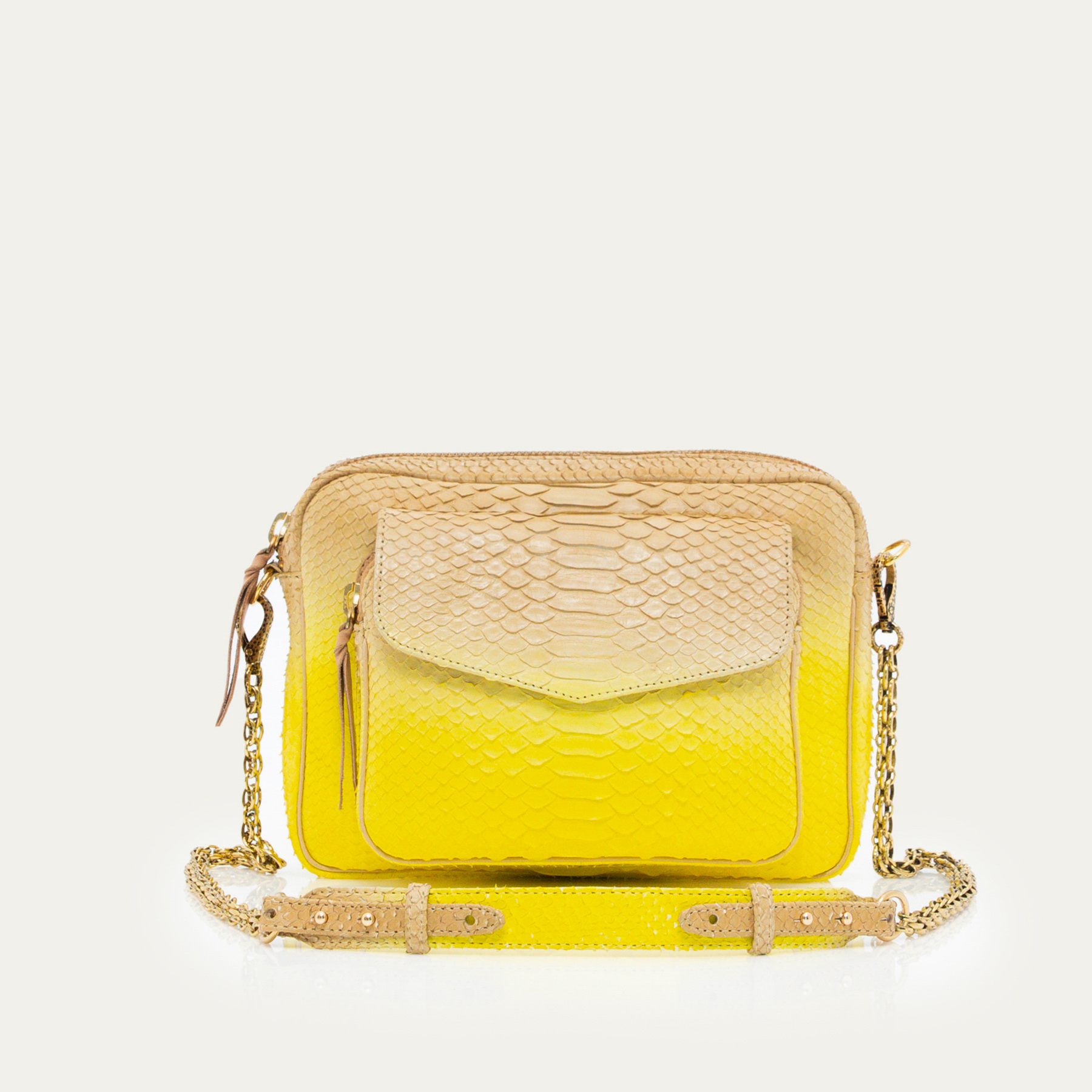 Yellow snakeskin bag new arrivals