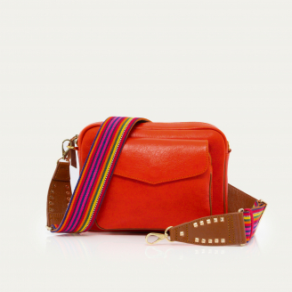 Sac Cuir Big Charly Orange Goyave