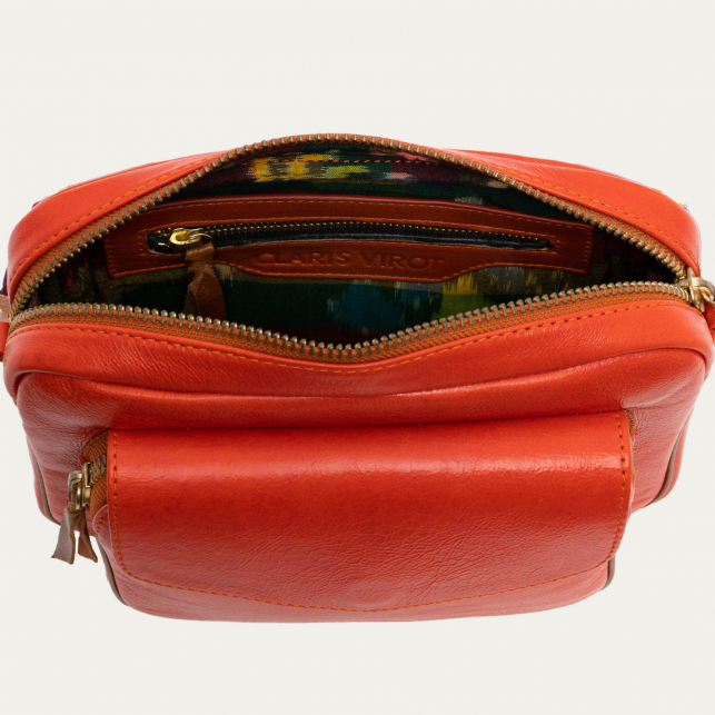 Sac Cuir Big Charly Orange Goyave