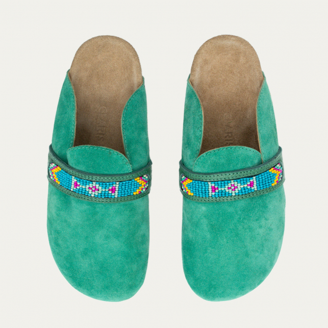 Mules Georgette Veau Velours Tulum