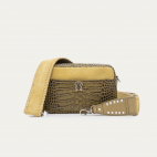 Kaki Embossed Croco Leather Lily Bag