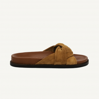 Pecan Suede Jeannette Sandals