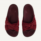 Burgundy Suede Jeannette Sandals