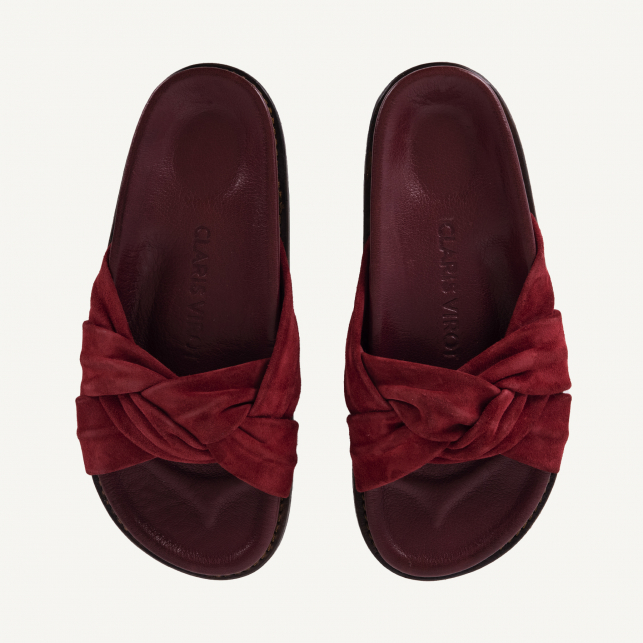 Sandales Cuir Jeannette Bordeaux