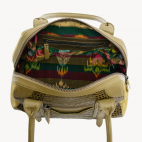 Sac Bowling Cuir Embossé Croco June S Kaki