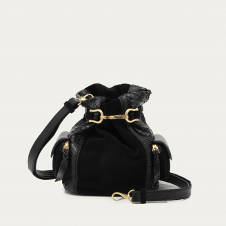 Black Python Lola Bucket Bag