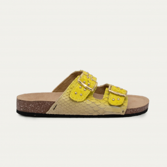 Yellow Corn Python Odette Sandals