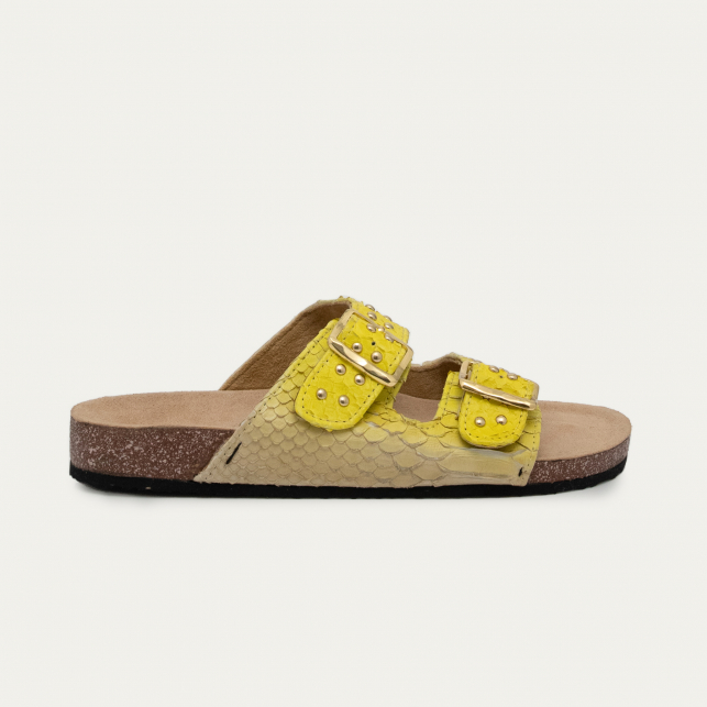 Sandales Python Odette Jaune Mais