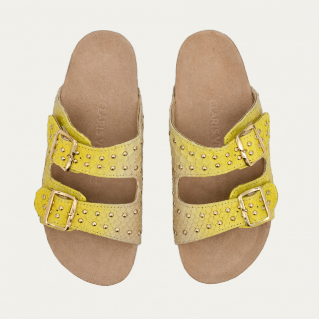 Yellow Corn Python Odette Sandals