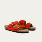 Guava Suede Odette Sandals