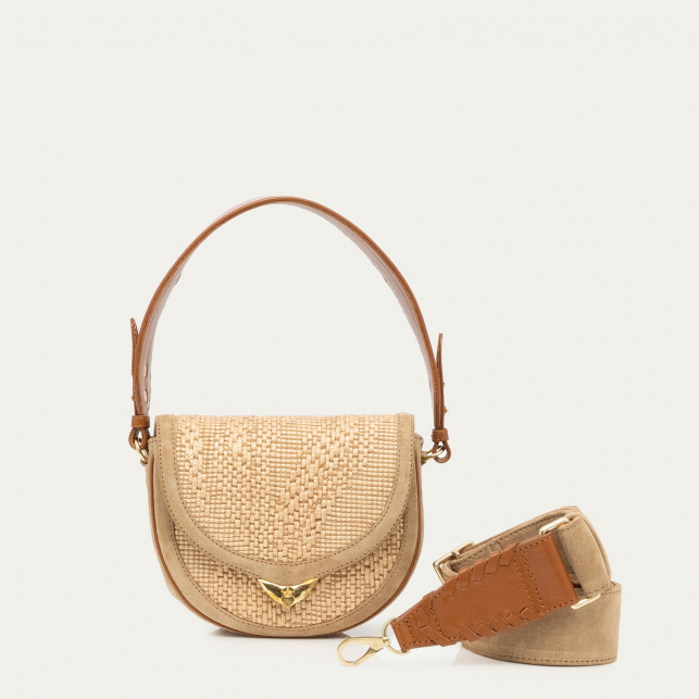 Raffia Fabric Victoria Bag