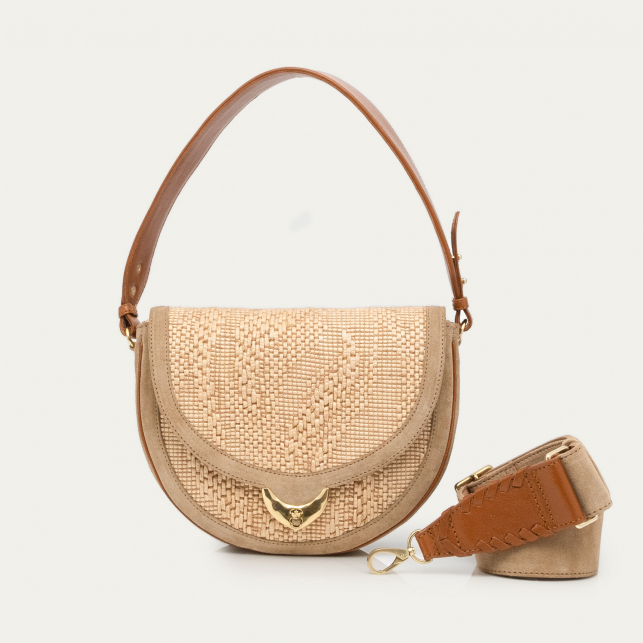 Raffia Fabric Big Victoria Bag