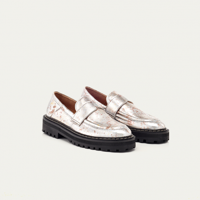 Oxy Metal Leather Mia Moccasin