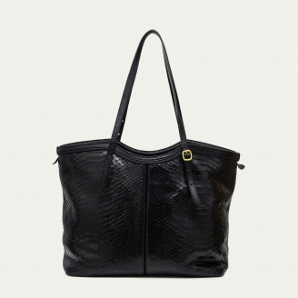 Black Python India Tote