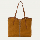 Pecan Suede Calfskin India Tote