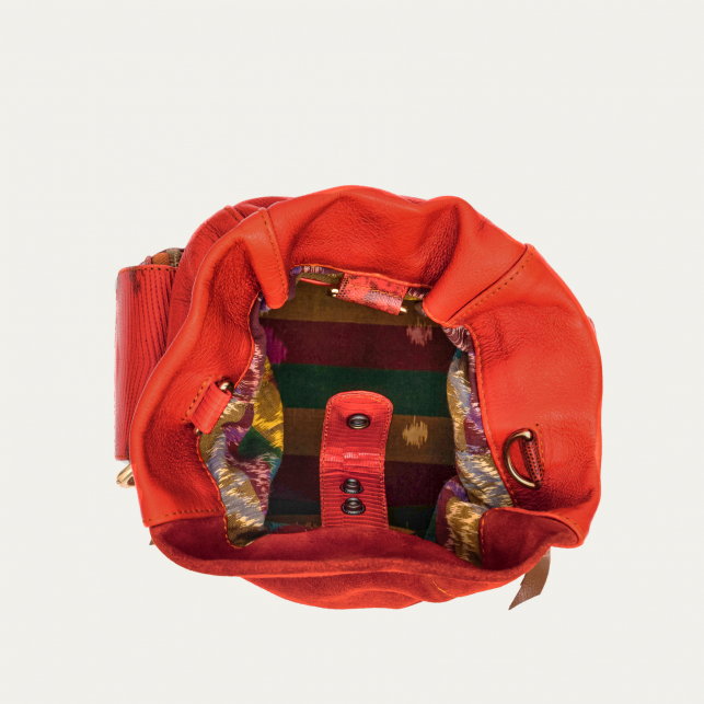 Sac Seau Lézard Lola Orange Goyave