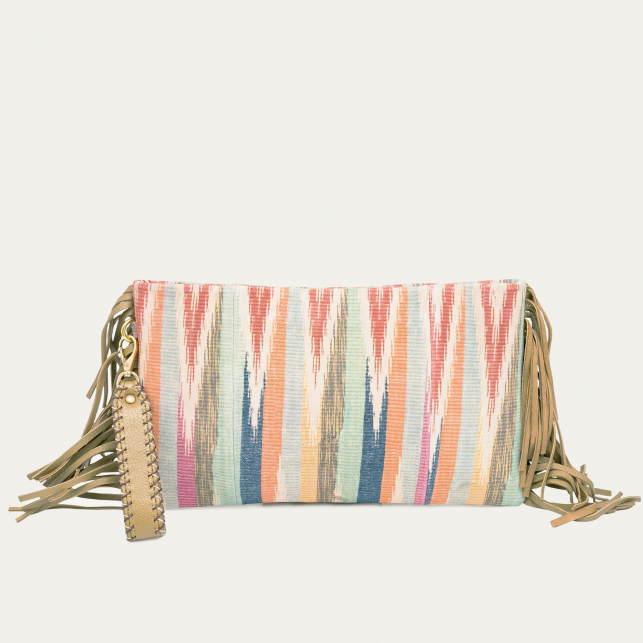 Aztec Suede Calfskin Lou Clutch